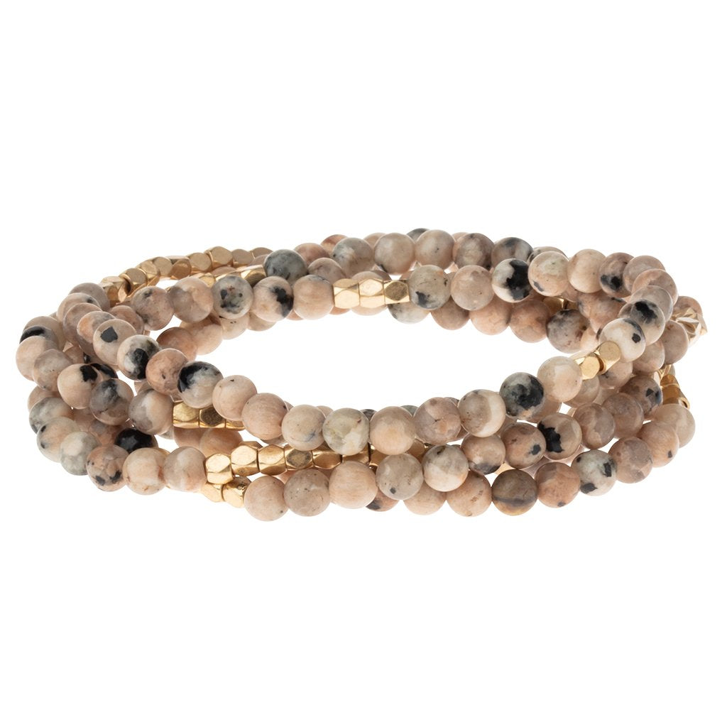 Bracelet, Stone Wrap, Rhodonite - Floral Acres Greenhouse & Garden Centre