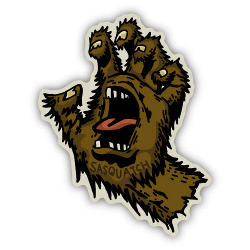 Sasquatch Hand Sticker, 3in - Floral Acres Greenhouse & Garden Centre