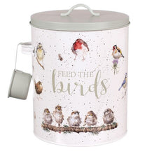 Load image into Gallery viewer, Bird Seed Storage Tin, Feed The Birds, w/ Scoop - Floral Acres Greenhouse &amp; Garden Centre
