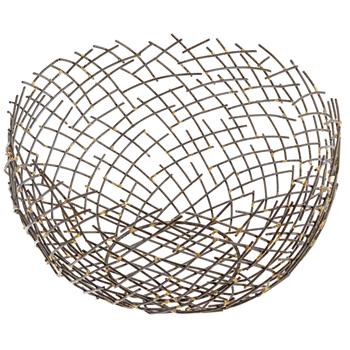 Decor, Metal Bowl, Haystack, Large - Floral Acres Greenhouse & Garden Centre