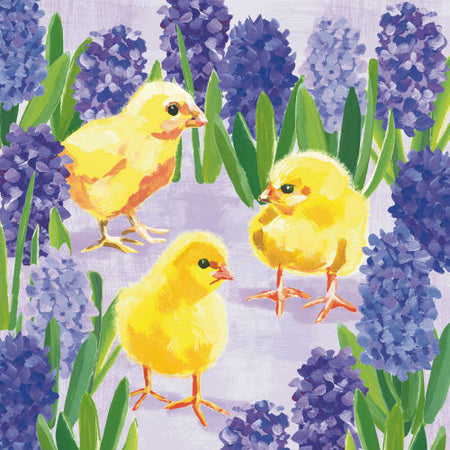 Paper Cocktail Napkin, 20 Count, Chicks & Hyacinth - Floral Acres Greenhouse & Garden Centre