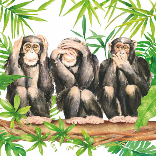 Paper Cocktail Napkin, 20 Count, Three Apes - Floral Acres Greenhouse & Garden Centre