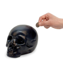 Load image into Gallery viewer, Skull Coin Bank, Black - Floral Acres Greenhouse &amp; Garden Centre
