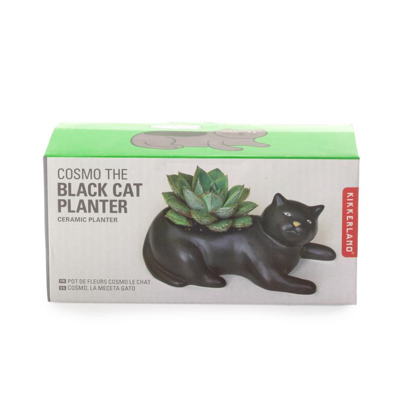Planter, Cosmo the Black Cat - Floral Acres Greenhouse & Garden Centre