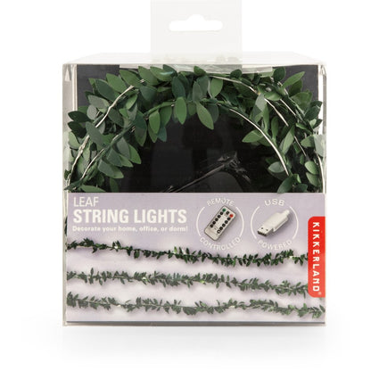 Small Leaf String Lights, 10 ft, USB - Floral Acres Greenhouse & Garden Centre
