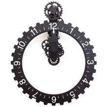 Load image into Gallery viewer, Big Wheel Hour Clock, Black - Floral Acres Greenhouse &amp; Garden Centre
