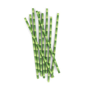 Paper Straws, Bamboo Pattern, Box of 144 - Floral Acres Greenhouse & Garden Centre