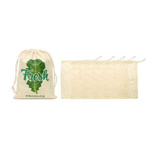 Cotton Mesh Produce Bags, Set of 5 - Floral Acres Greenhouse & Garden Centre