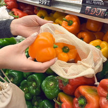 Load image into Gallery viewer, Cotton Mesh Produce Bags, Set of 5 - Floral Acres Greenhouse &amp; Garden Centre
