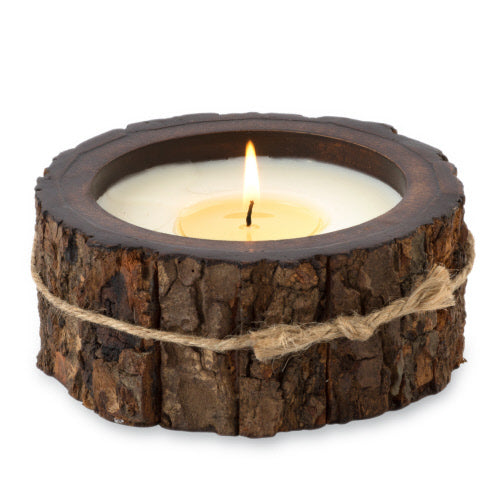 Tree Bark Candle, Small, Mountain Forest 9oz - Floral Acres Greenhouse & Garden Centre