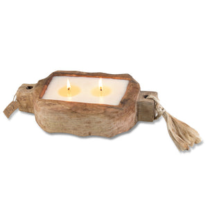 Driftwood Tray Candle, Ginger Patchouli 24oz - Floral Acres Greenhouse & Garden Centre