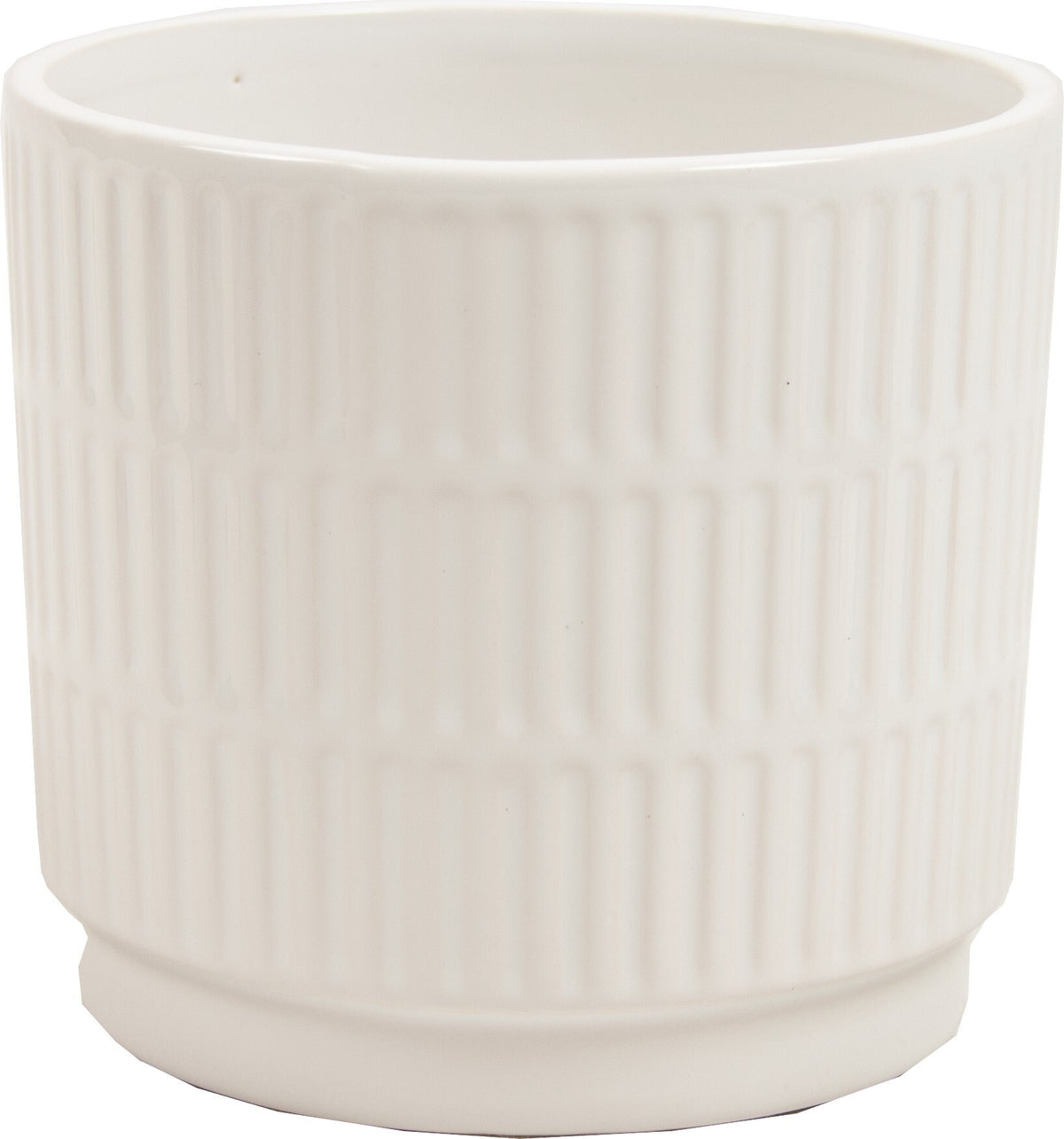 Pot, 4in, Ceramic, Dolomite, Chicago White