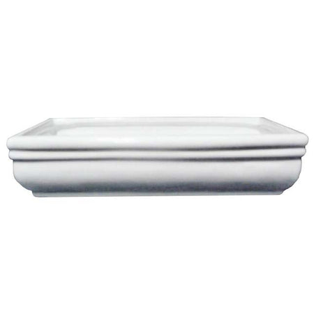 Planter, Ceramic, Rectangular Dish, White