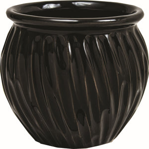 Pot, 4in, Ceramic, Urn, Black - Floral Acres Greenhouse & Garden Centre