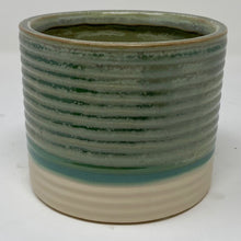 Load image into Gallery viewer, Pot, 4in, Ceramic, Reactive Glazed Rippled, Green - Floral Acres Greenhouse &amp; Garden Centre
