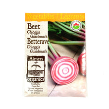 Load image into Gallery viewer, Beetroot - Chioggia Guardsmk Seeds, Aimers Organic - Floral Acres Greenhouse &amp; Garden Centre
