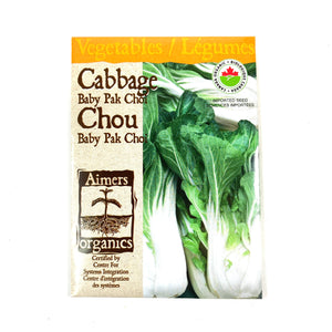 Pak Choi - Baby Seeds, Aimers Organic - Floral Acres Greenhouse & Garden Centre