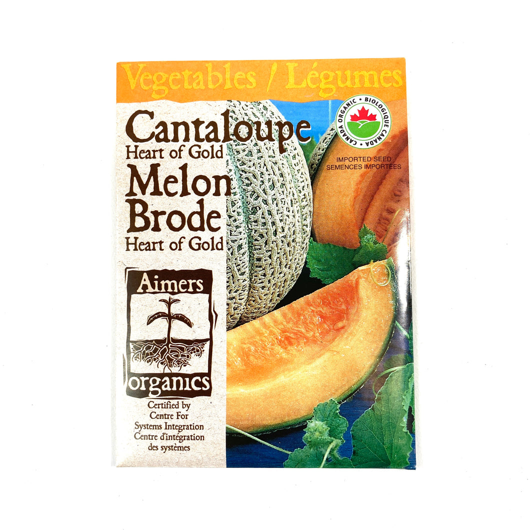 Cantaloupe - Heart of Gold Seeds, Aimers Organic - Floral Acres Greenhouse & Garden Centre