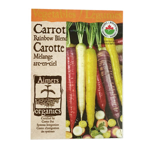 Carrot - Rainbow Blend Seeds, Aimers Organic