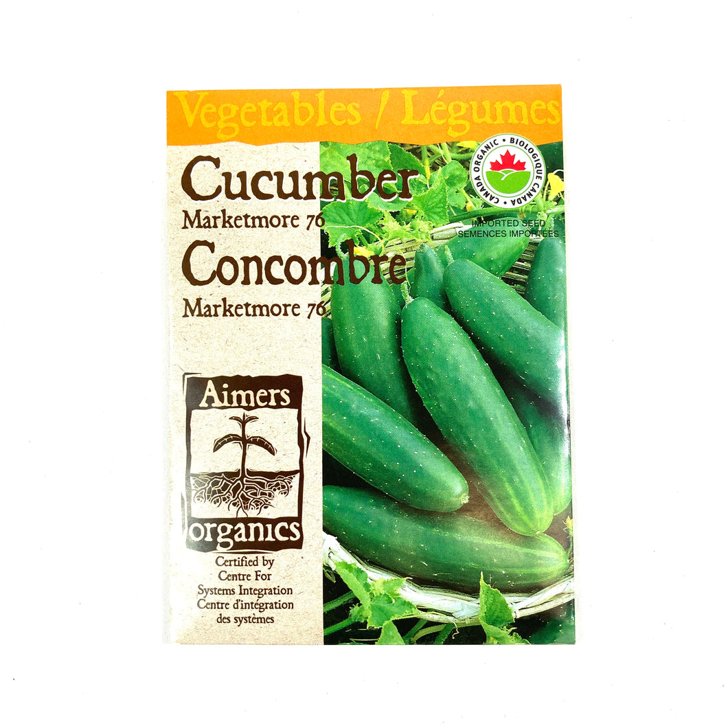 Cucumber - Marketmore Seeds, Aimers Organic - Floral Acres Greenhouse & Garden Centre