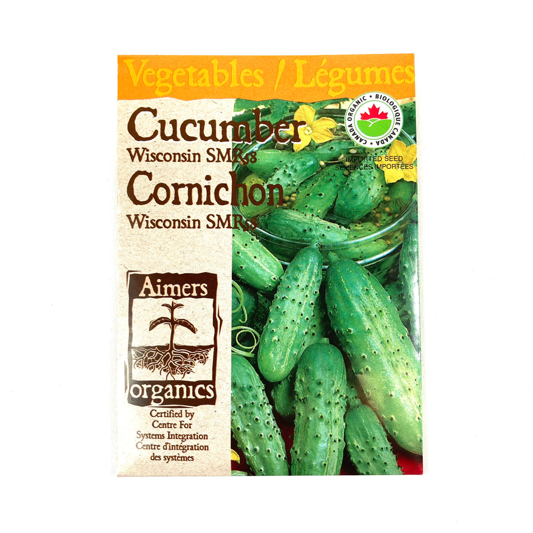 Cucumber - SMR 58 Pickler Seeds, Aimers Organic - Floral Acres Greenhouse & Garden Centre