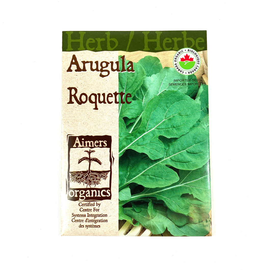 Arugula/Roquette Seeds, Aimers Organic - Floral Acres Greenhouse & Garden Centre