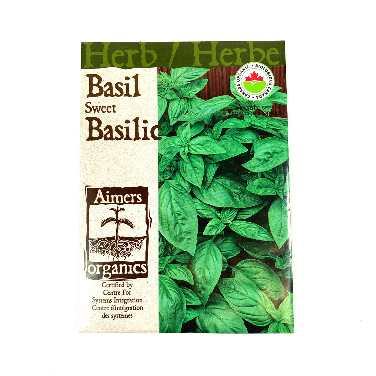 Basil - Sweet Seeds, Aimers Organic - Floral Acres Greenhouse & Garden Centre