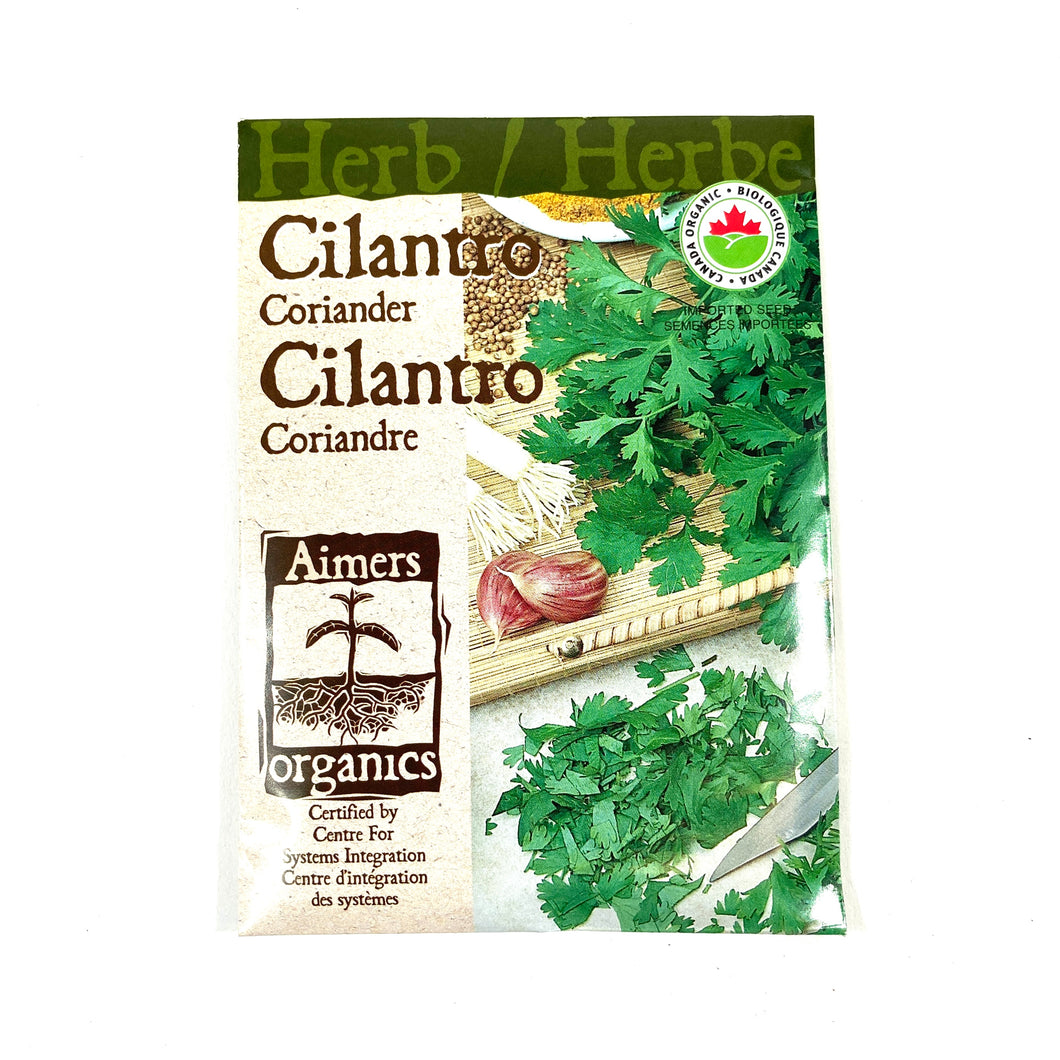 Coriander - Cilantro Seeds, Aimers Organic - Floral Acres Greenhouse & Garden Centre
