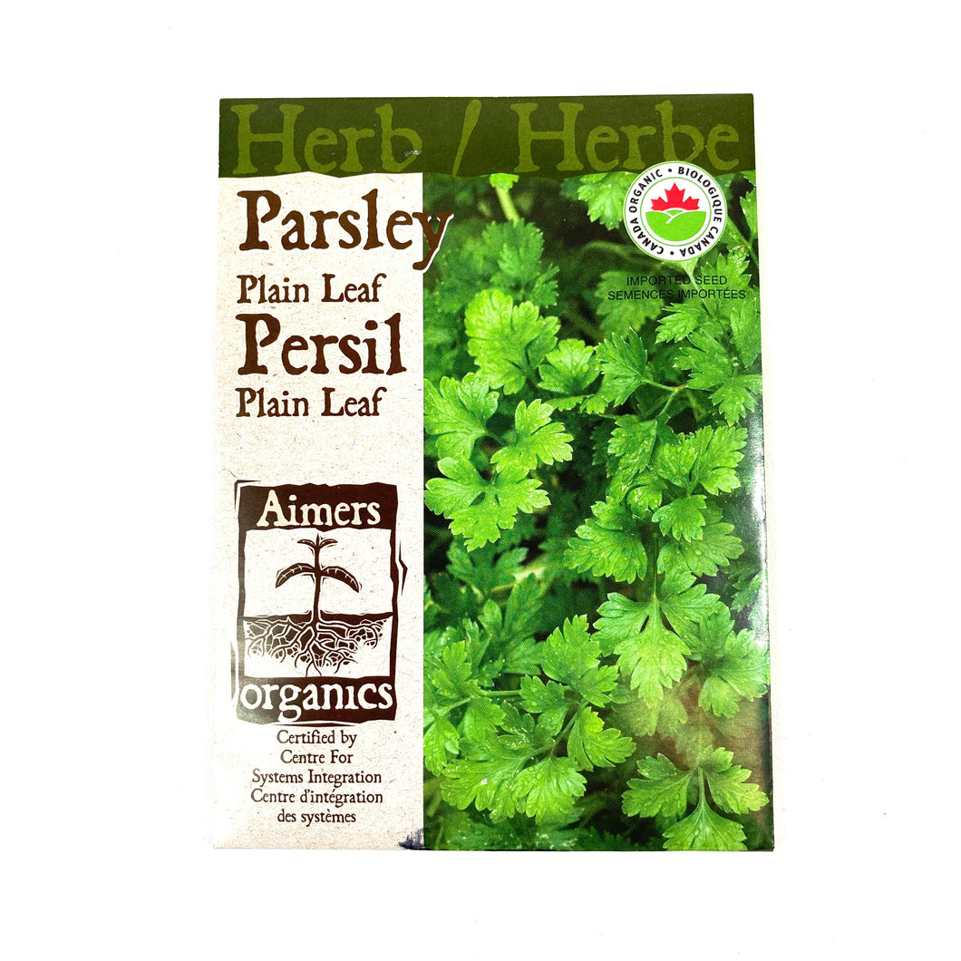 Parsley - Italian Plain Seeds, Aimers Organic - Floral Acres Greenhouse & Garden Centre