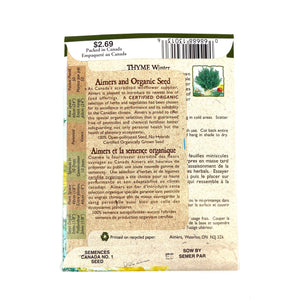 Thyme Seeds, Aimers Organic - Floral Acres Greenhouse & Garden Centre