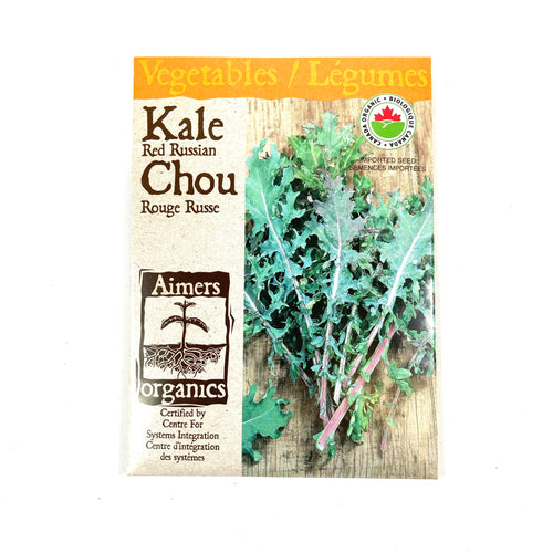 Kale - Red Russian Seeds, Aimers Organic - Floral Acres Greenhouse & Garden Centre