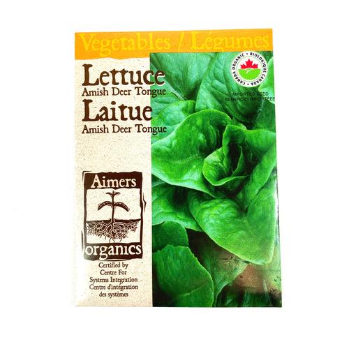 Lettuce - Amish Deer Tongue Seeds, Aimers Organic - Floral Acres Greenhouse & Garden Centre