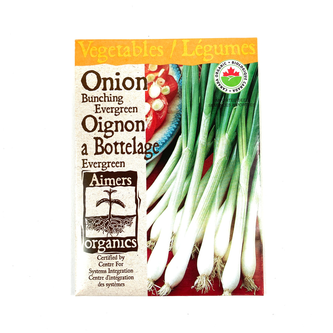 Onion - Evergreen Bunching Seeds, Aimers Organic - Floral Acres Greenhouse & Garden Centre