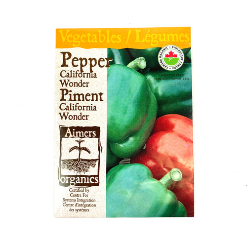 Pepper - California Wonder Seeds, Aimers Organic - Floral Acres Greenhouse & Garden Centre
