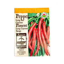 Load image into Gallery viewer, Pepper - Long Red Cayenne Seeds, Aimers Organic - Floral Acres Greenhouse &amp; Garden Centre

