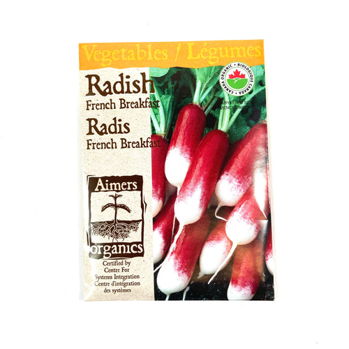 Radish - French Breakfast Seeds, Aimers Organic - Floral Acres Greenhouse & Garden Centre