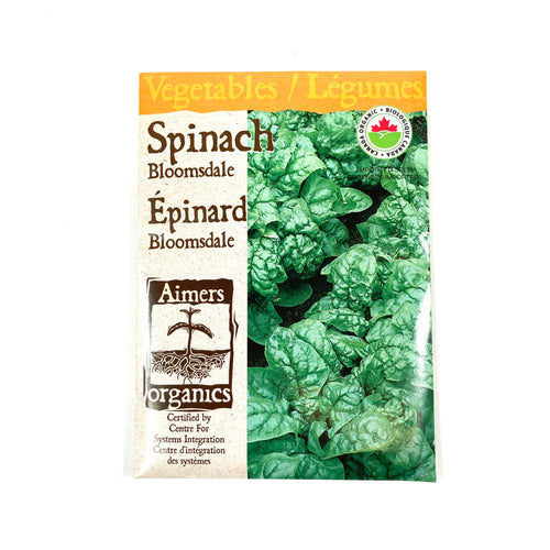 Spinach - Bloomsdale Seeds, Aimers Organic - Floral Acres Greenhouse & Garden Centre