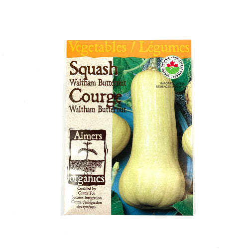 Squash - Waltham Butternut Seeds, Aimers Organic - Floral Acres Greenhouse & Garden Centre