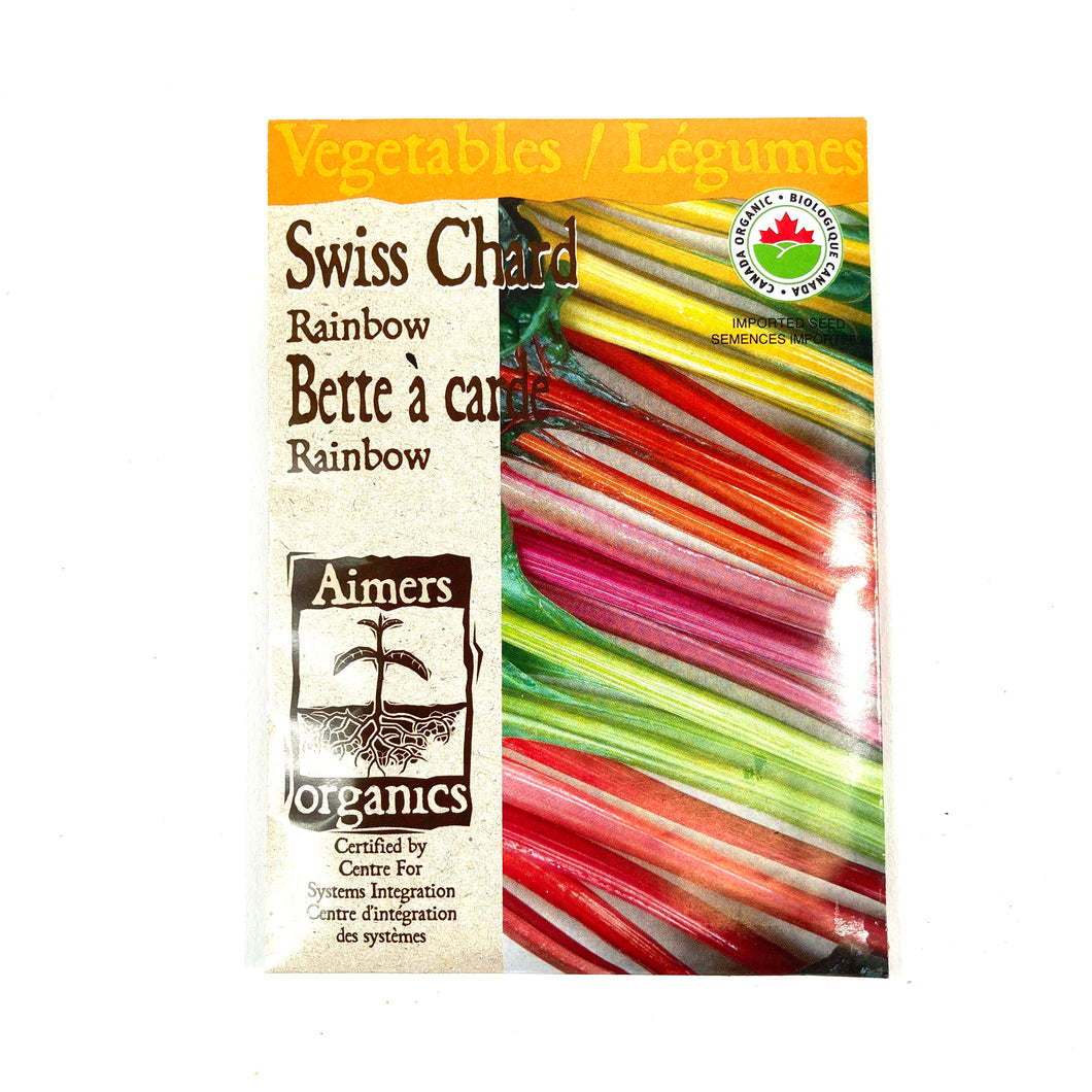 Swiss Chard - Rainbow Seeds, Aimers Organic - Floral Acres Greenhouse & Garden Centre