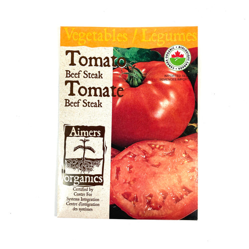 Tomato - Beefsteak Seeds, Aimers Organic - Floral Acres Greenhouse & Garden Centre