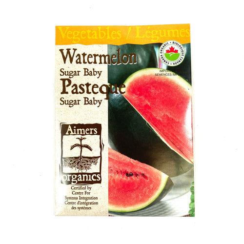 Watermelon - Sugar Baby Seeds, Aimers Organic - Floral Acres Greenhouse & Garden Centre