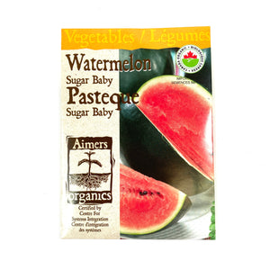 Watermelon - Sugar Baby Seeds, Aimers Organic - Floral Acres Greenhouse & Garden Centre