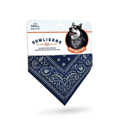Reflective Dog Bandana, Navy, Small - Floral Acres Greenhouse & Garden Centre