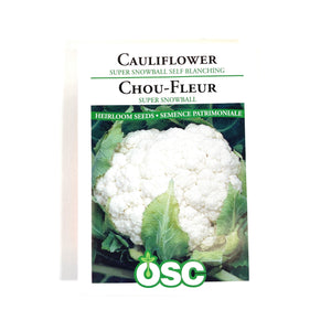 Cauliflower - Super Snowball Seeds, OSC