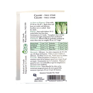 Celery - Tall Utah Seeds, OSC - Floral Acres Greenhouse & Garden Centre