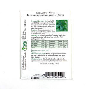 Collards - Vates Seeds, OSC - Floral Acres Greenhouse & Garden Centre