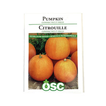 Load image into Gallery viewer, Pumpkin - Connecticut Field Seeds, OSC
