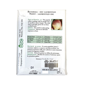 Rutabaga - OSC Laurentian Seeds, OSC