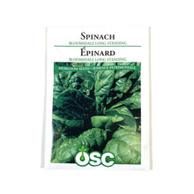 Load image into Gallery viewer, Spinach - Bloomsdale Seeds, OSC
