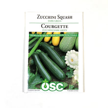 Load image into Gallery viewer, Zucchini - Dark Green Seeds, OSC
